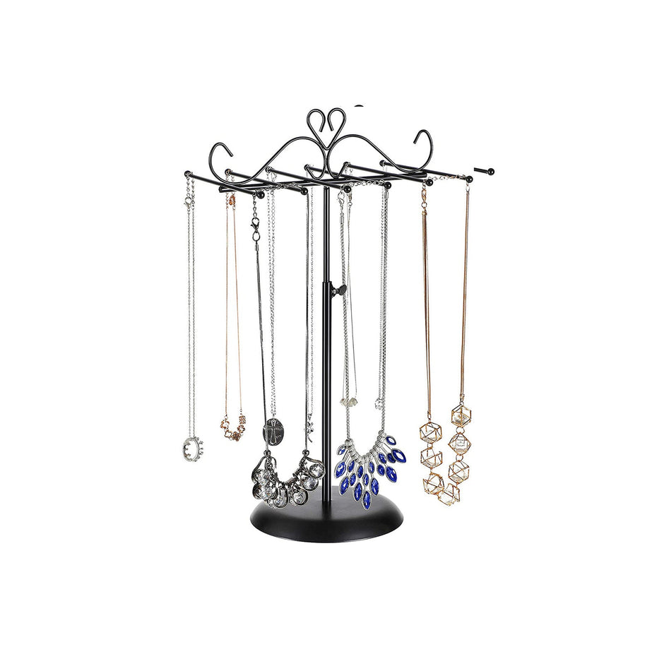 Jewellery Rack – Metal – White – Multi-Functional Display for Necklaces, Bracelets, and Earrings