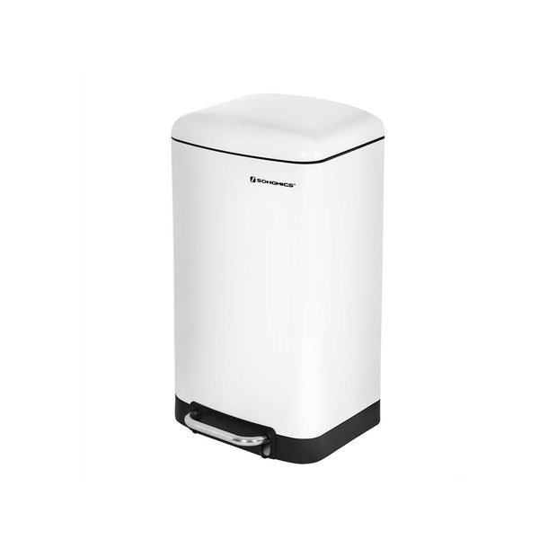 Pedal Bin – Stainless Steel – Silver – 30L Capacity with Soft Close Lid and Non-slip Base