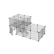Pet Playpen – Metal Mesh – Black – Customisable Fence with Door for Small Animals