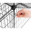 Pet Playpen – Metal Mesh – Black – Customisable Fence with Door for Small Animals