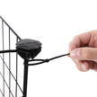 Pet Playpen – Metal Mesh – Black – Customisable Fence with Door for Small Animals