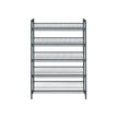 5-Tier Metal Mesh Shoe Rack – Cool Grey – Stackable Design for 15 to 20 Pairs of Shoes
