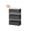 Umbrella Stand – Metal – Anthracite Grey – Rectangular with Water Tray and 4 Hooks