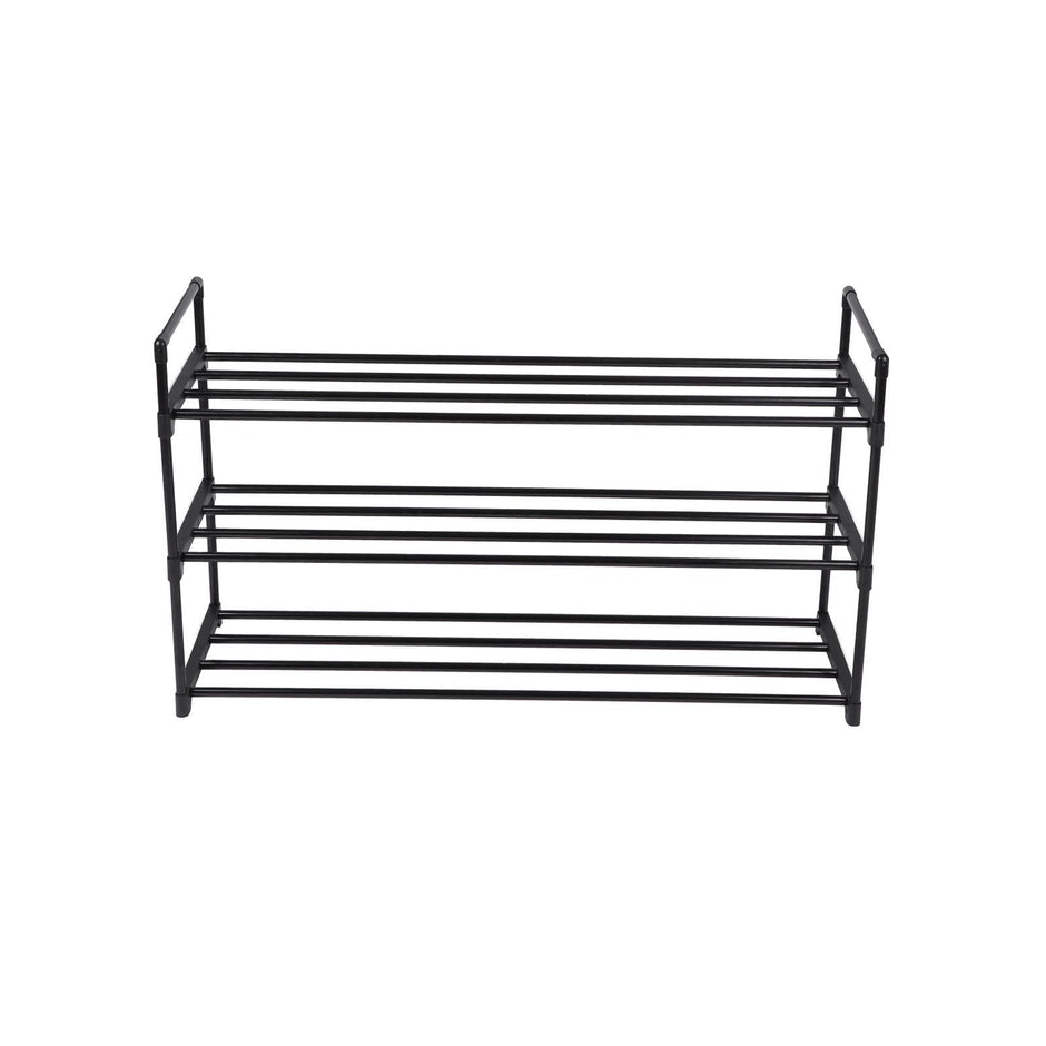 Shoe Rack – Steel – Grey – Holds Up to 15 Pairs, Compact Size