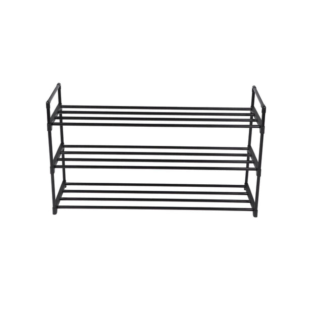 Shoe Rack – Steel – Grey – Holds Up to 15 Pairs, Compact Size