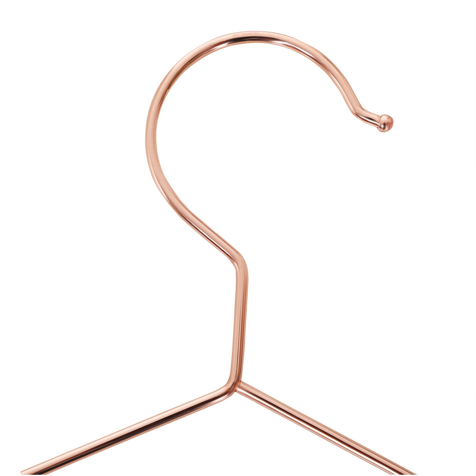 Metal Clothes Hanger – Chromium-plated – Rose Gold – Anti-rust, Non-slip, Space Saving, Pack of 10