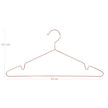 Metal Clothes Hanger – Chromium-plated – Rose Gold – Anti-rust, Non-slip, Space Saving, Pack of 10