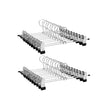 Metal Trouser Hangers – Chrome-Plated – Silver – Non-Slip Design with Clips