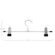 Metal Trouser Hangers – Chrome-Plated – Silver – Non-Slip Design with Clips
