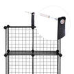 Metal Wire Modular Bookcase – Metal Wire and PP Plastic – White – Interlocking Design with 9 Cubes for Versatile Storage