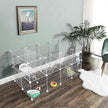 Metal Wire Pet Playpen – Steel – Black – Two-Level Customizable Enclosure for Small Animals
