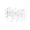 Metal Wire Pet Playpen – Steel – Black – Two-Level Customizable Enclosure for Small Animals