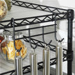Microwave Oven Rack – Metal – Charcoal Grey – 2-Tier with Adjustable Shelves and Hooks