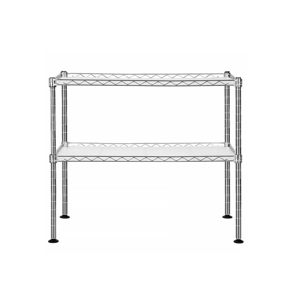 Microwave Oven Rack – Metal – Charcoal Grey – 2-Tier with Adjustable Shelves and Hooks