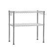 Microwave Oven Rack – Metal – Charcoal Grey – 2-Tier with Adjustable Shelves and Hooks