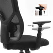 Mid-back Office Chair – Mesh – Black – Swivel with Adjustable Lumbar Support and Armrests
