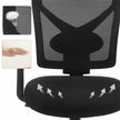 Mid-back Office Chair – Mesh – Black – Swivel with Adjustable Lumbar Support and Armrests