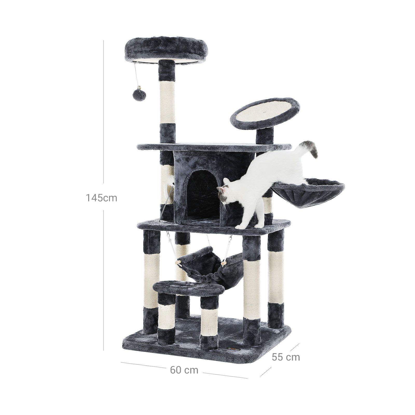Cat Tree – Wood and Sisal – Multi-level – Scratching Pad and Posts