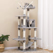 Cat Tree – Wood – Light Grey – Hammock and Scratching Post