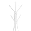 Coat Rack Stand – Faux Marble – White – Minimalist Design with 2 Shelves