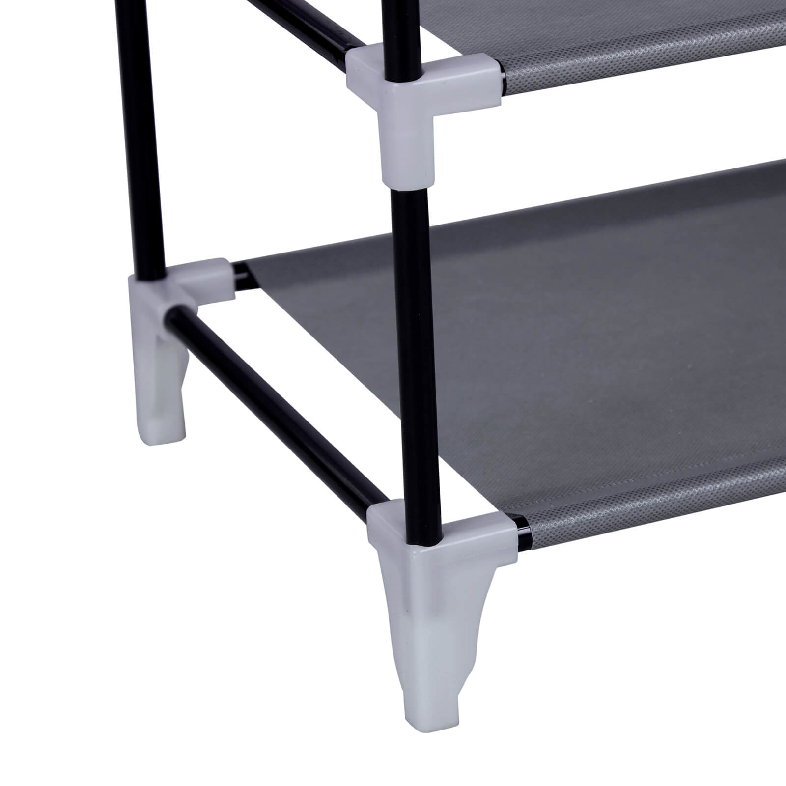 Shoe Rack Cabinet – Metal – Black – 10-Tier Storage for 27 Pairs