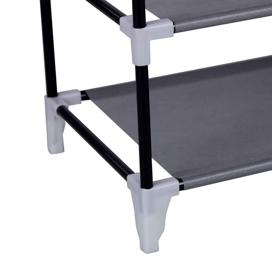 Shoe Rack Cabinet – Metal – Black – 10-Tier Storage for 27 Pairs
