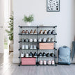 Modular Storage Shelf Unit – Metal Wire – Black – Interlocking Design for Entryway Closet