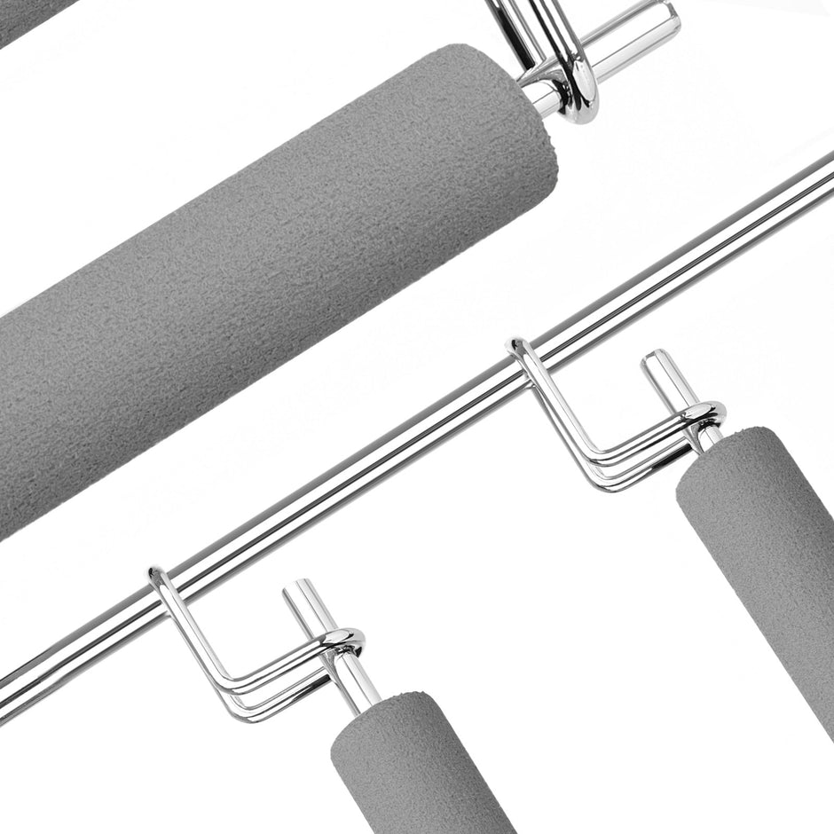 Multi-Bar Pants Hangers – Metal – Black – Space-Saving with Non-Slip Padding