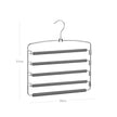 Multi-Bar Pants Hangers – Metal – Black – Space-Saving with Non-Slip Padding