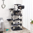 Multi-Level Cat Tree – Engineered Wood – Smoky Grey – Spacious Design