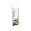 Jewelry Armoire – Wood – White – Wall-Mounted with LED Lighting and Full-Length Mirror