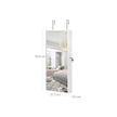 Jewelry Armoire – Wood – White – Wall-Mounted with LED Lighting and Full-Length Mirror