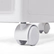 Narrow Gap Storage Shelf – PP Plastic – White – 4-Tier Detachable Design with Wheels