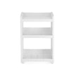Narrow Storage Rolling Trolley – Metal – White – 3 Shelves for Kitchen, Bathroom, and Cellar