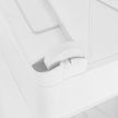 Narrow Storage Rolling Trolley – Metal – White – 3 Shelves for Kitchen, Bathroom, and Cellar