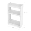 Narrow Storage Rolling Trolley – Metal – White – 3 Shelves for Kitchen, Bathroom, and Cellar
