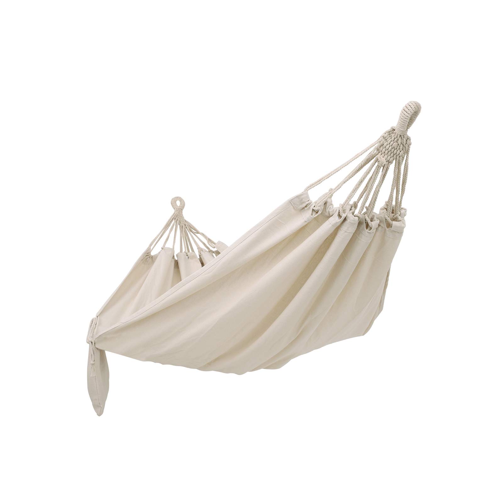 Hammock – Cotton – Natural White – Portable Outdoor Design, Supports 300 kg