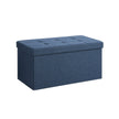 Storage Ottoman – Fabric – Navy Blue – Foldable with 80L Capacity
