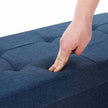 Storage Ottoman – Fabric – Navy Blue – Foldable with 80L Capacity