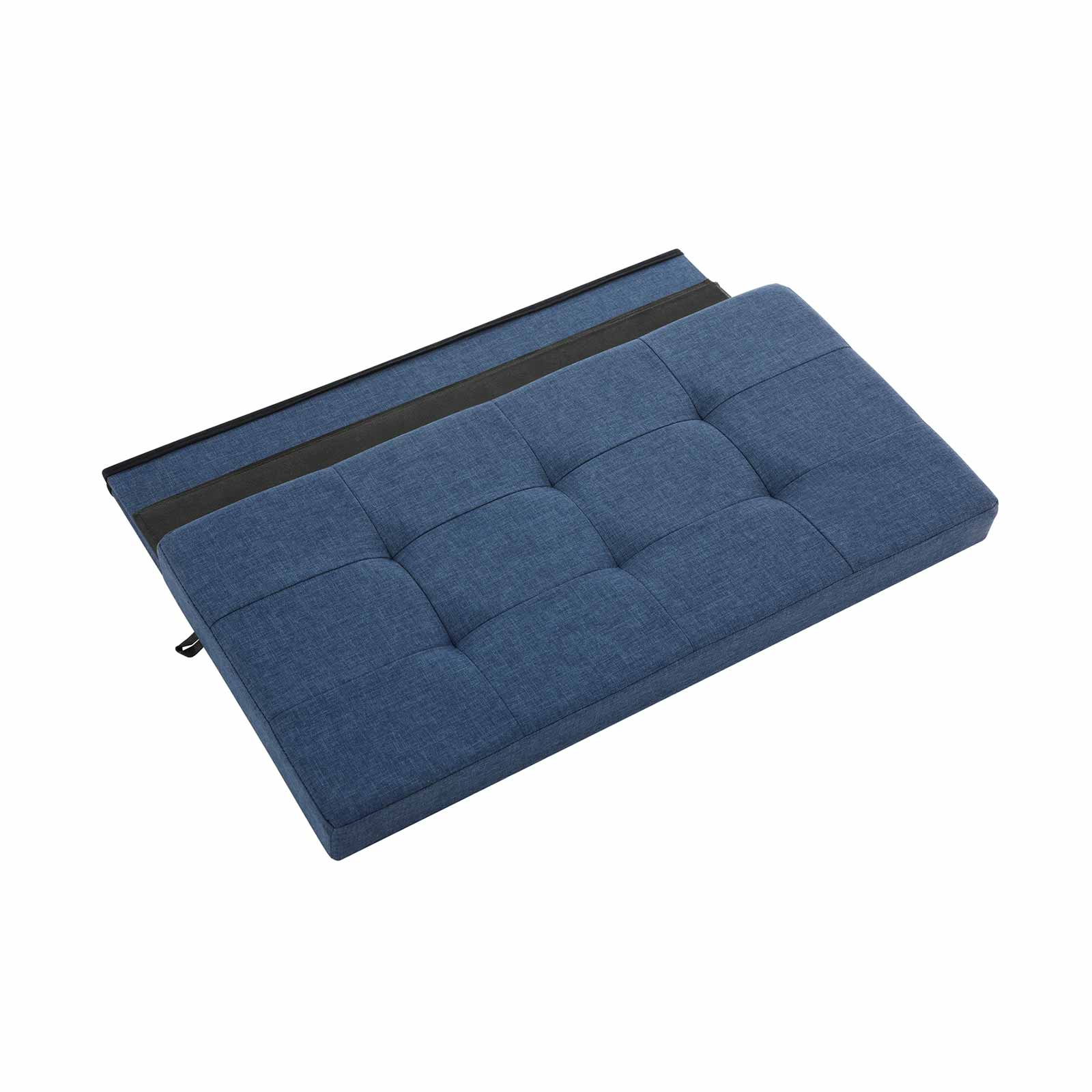 Storage Ottoman – Fabric – Navy Blue – Foldable with 80L Capacity