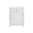 Nightstand – Wooden – White – Large Capacity with Storage Cabinet and Drawer