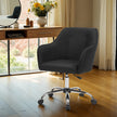 Office Chair – Cotton-Linen Fabric – Black – Adjustable Height