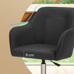 Office Chair – Cotton-Linen Fabric – Black – Adjustable Height
