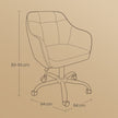 Office Chair – Cotton-Linen Fabric – Black – Adjustable Height
