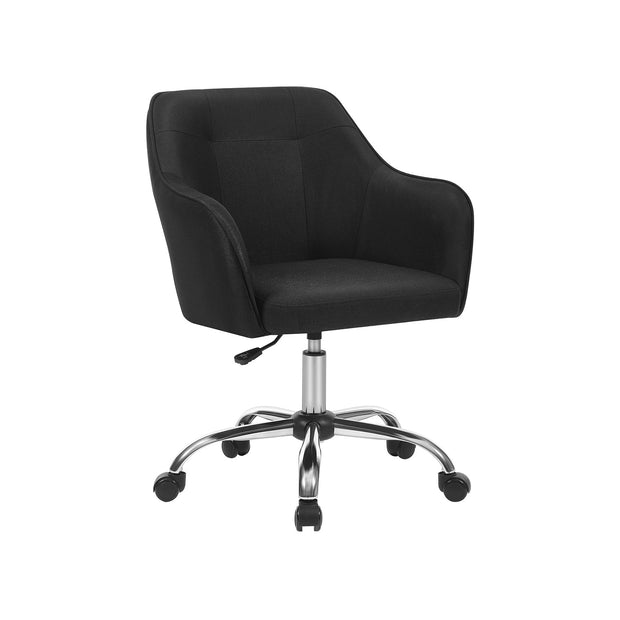 Office Chair – Linenette Fabric – Grey – Ergonomic Design with Adjustable Height and Armrests
