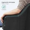 Office Chair – Linenette Fabric – Black – Ergonomic Swivel Design with Armrests