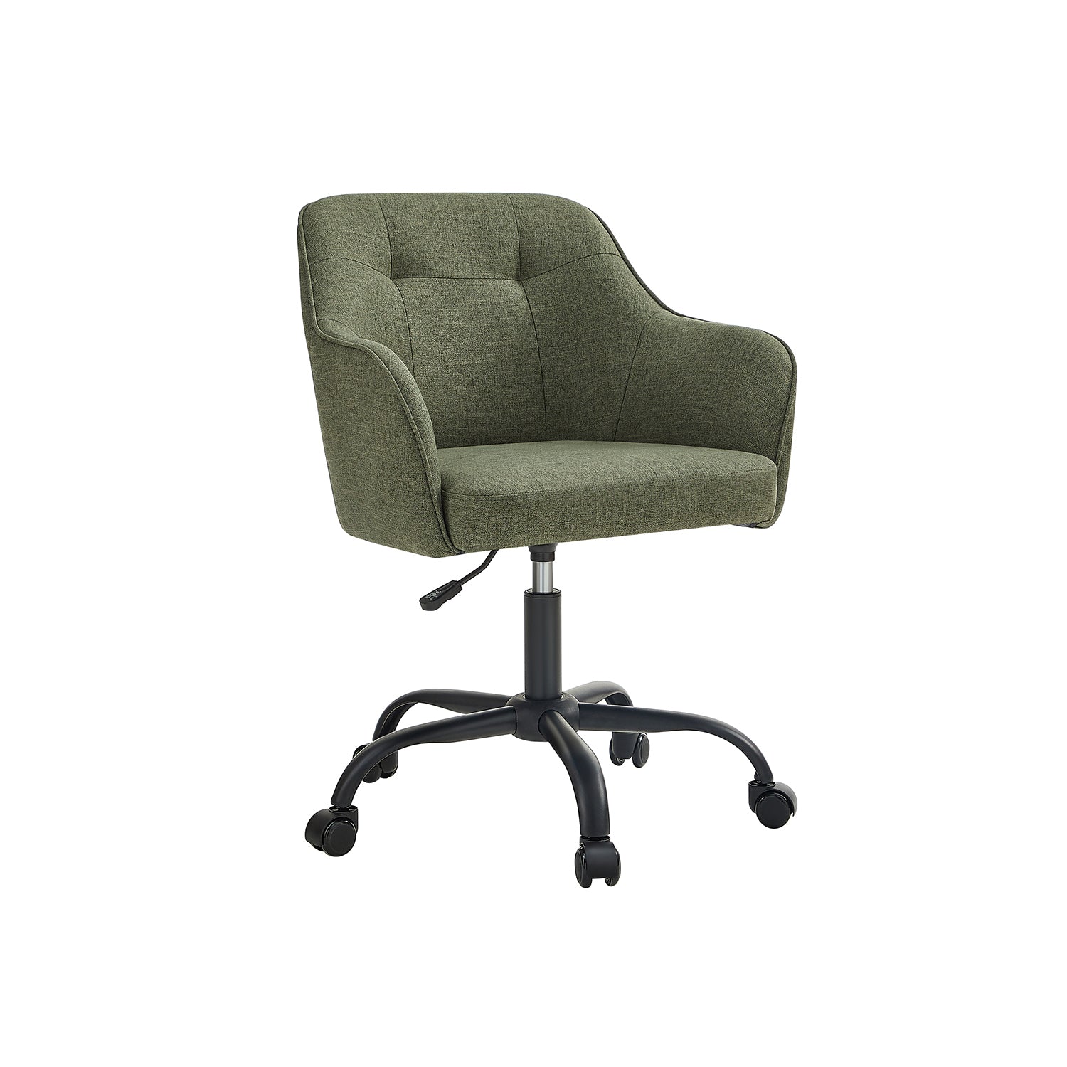 Office Chair – Linenette Fabric – Grey – Ergonomic Design with Adjustable Height and Armrests