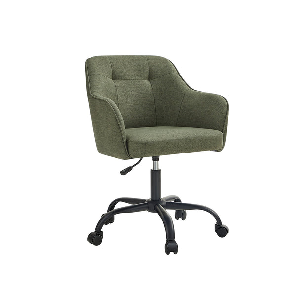 Office Chair – Linenette Fabric – Grey – Ergonomic Design with Adjustable Height and Armrests