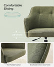 Office Chair – Linenette Fabric – Green – Ergonomic, Height Adjustable, Swivel, 120 kg Load