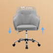 Adjustable Desk Chair – Cotton-Linen Fabric – Grey – Armrests and 110 kg Load Capacity